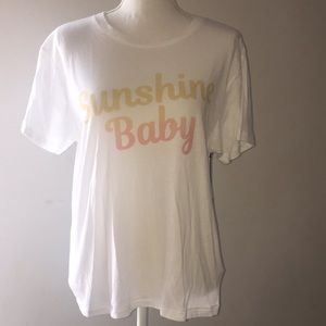 Wildfox Sunshine Baby White Tee Shirt Sz M